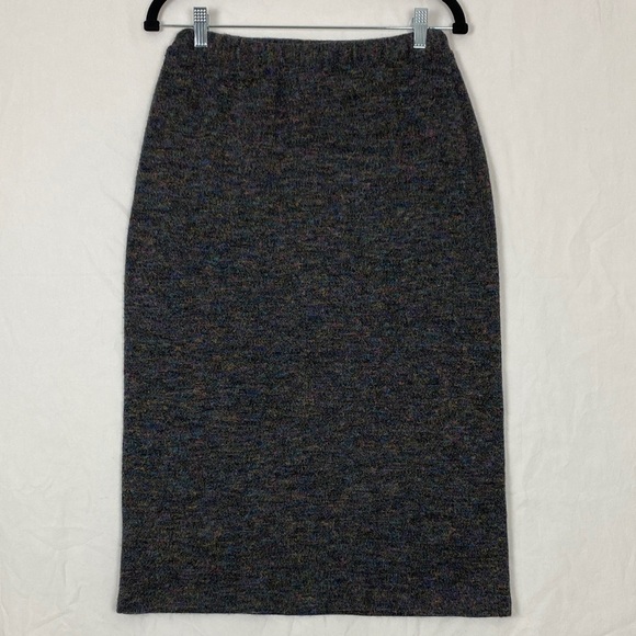 Lorena Belli Knit Pencil Skirt Wool Blend Midi Length - Picture 1 of 9